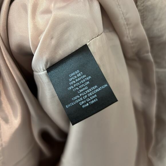 NWT $150 Jessica Howard 2 Piece Set Dress & Jacket‎ Taupe 16 Plus Size Wedding - Picture 13 of 16